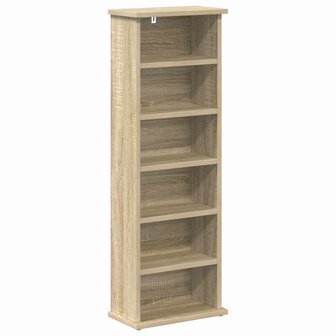Cd-kast 2 st Sonoma Eiken 60 x 17 x 92 cm Bewerkt hout 4