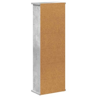 Cd-kast Betongrijs 60 x 17 x 92 cm Bewerkt hout 6