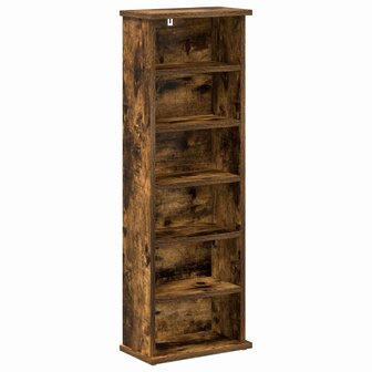 Cd-kast 2 st Gerookt eiken 60 x 17 x 92 cm Bewerkt hout 4