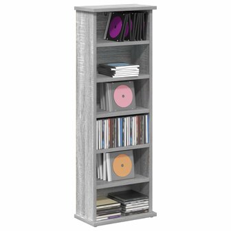 Cd-kast Grijs Sonoma 60 x 17 x 92 cm Bewerkt hout 3