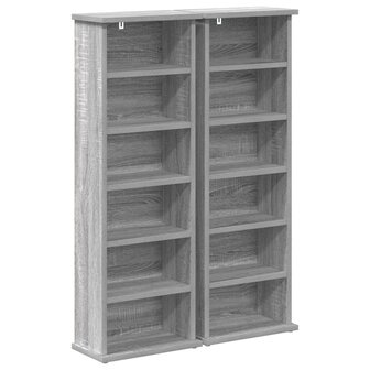 Cd-kast 2 st Grijs Sonoma 60 x 17 x 92 cm Bewerkt hout 2