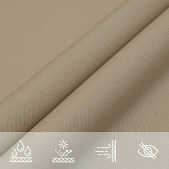 Zonnescherm driehoekig 3x4x5 m oxford stof taupe 8