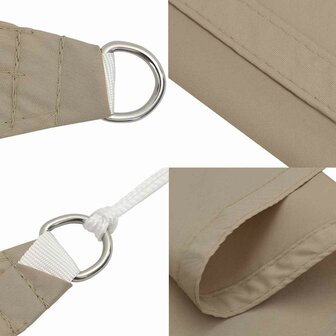 Zonnescherm driehoekig 4x5x6,4 m oxford stof taupe 7
