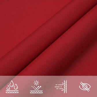 Zonnescherm vierkant 2,5x2,5 m oxford stof rood 7