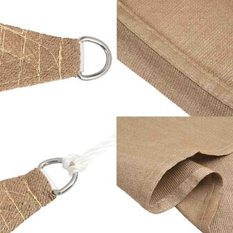 Zonnezeil 160 g/m&amp;sup2; 3x3x4,2 m HDPE taupe 6