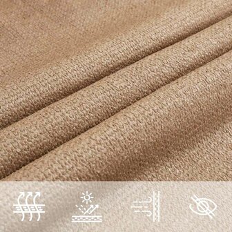 Zonnezeil 160 g/m&amp;sup2; 3x3x4,2 m HDPE taupe 7