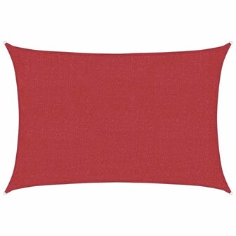 Zonnezeil 160 g/m&amp;sup2; 2x2,5 m HDPE rood 2