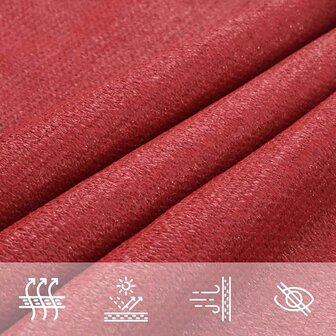 Zonnezeil 160 g/m&amp;sup2; 2,5x2,5x3,5 m HDPE red 7