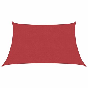 Zonnezeil 160 g/m&amp;sup2; 3/4x2 m HDPE rood 2