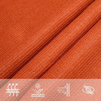 Zonnezeil 160 g/m&amp;sup2; 2x2 m HDPE oranje 5