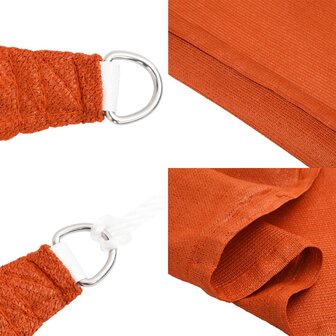 Zonnezeil 160 g/m&amp;sup2; 2x2 m HDPE oranje 7