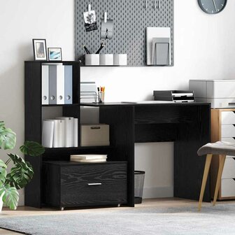ladekast 55 x 45 x 31 cm Zwart Eiken 1