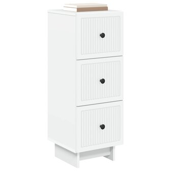 ladekast Wit 33 x 34,5 x 90 cm Bewerkt hout 3