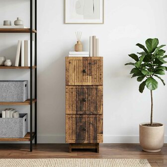 ladekast Oud hout 33 x 34,5 x 90 cm Bewerkt hout 4