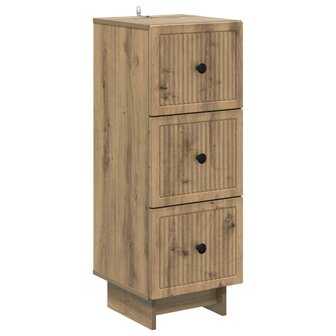 ladekast 33 x 34,5 x 90 cm Bewerkt hout Artisanaal eiken 2