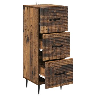 ladekast Oud hout 33 x 34,5 x 89,5 cm Bewerkt hout 5