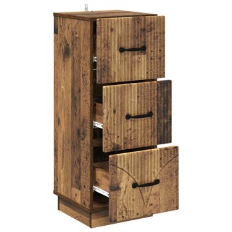 ladekast 33 x 34,5 x 87 cm Bewerkt hout Oud hout 5