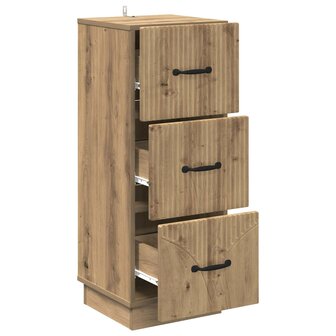 ladekast 33 x 34,5 x 87 cm Bewerkt hout Artisanaal eiken 5