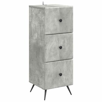 ladekast Betongrijs 33 x 34,5 x 90 cm Bewerkt hout 2