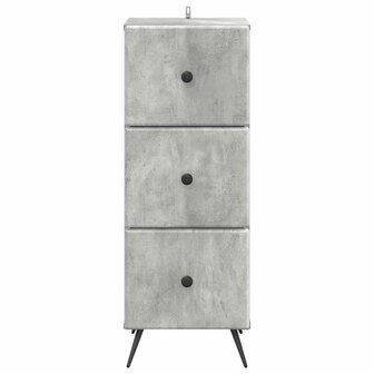 ladekast Betongrijs 33 x 34,5 x 90 cm Bewerkt hout 6