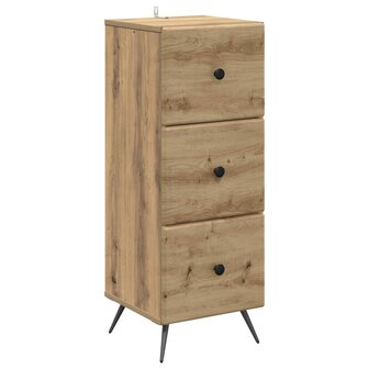 ladekast 33 x 34,5 x 90 cm Bewerkt hout Artisanaal eiken 2