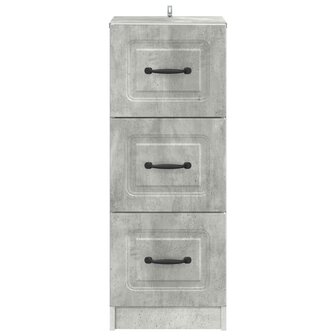 ladekast Betongrijs 33 x 34,5 x 87 cm Bewerkt hout 6