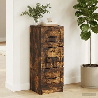 ladekast Gerookt eiken 33 x 34,5 x 87 cm Bewerkt hout 1