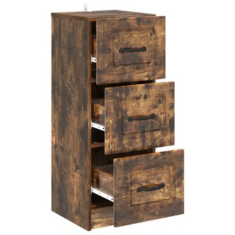 ladekast Gerookt eiken 33 x 34,5 x 87 cm Bewerkt hout 5
