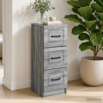 ladekast Grijs sonoma 33 x 34,5 x 87 cm Bewerkt hout 4