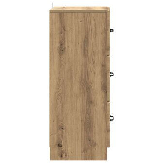 ladekast 33 x 34,5 x 87 cm Bewerkt hout Artisanaal eiken 7