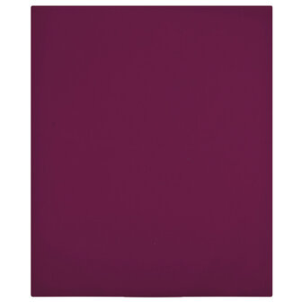 Hoeslakens 2 st jersey 140x200 cm katoen bordeauxrood 1