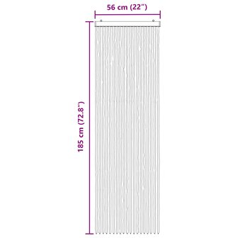 Insectengordijn Chenille Grijs en zwart 56 x 185 cm 100% PP 6