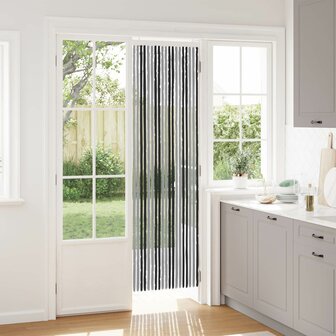 Insectengordijn Chenille Grijs en zwart 56 x 200 cm 100% PP 1