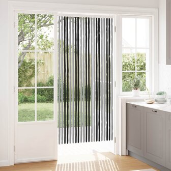 Insectengordijn Chenille Grijs en zwart 90 x 200 cm 100% PP 1