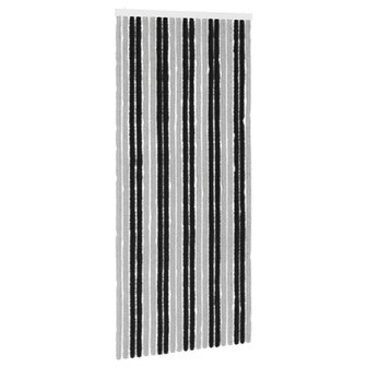 Insectengordijn Chenille Grijs en zwart 90 x 200 cm 100% PP 2