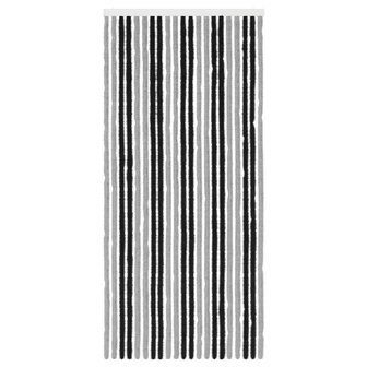 Insectengordijn Chenille Grijs en zwart 90 x 200 cm 100% PP 3