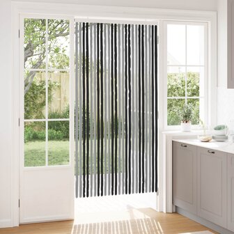 Insectengordijn Chenille Grijs en zwart 100 x 200 cm 100% PP 1