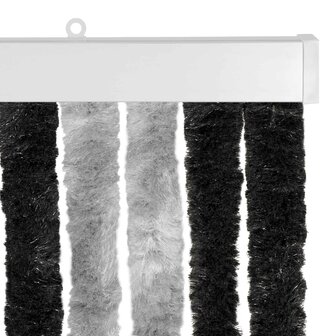 Insectengordijn Chenille Grijs en zwart 100 x 200 cm 100% PP 4