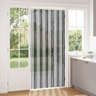 Insectengordijn Chenille Grijs en zwart 100 x 220 cm 100% PP 1