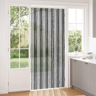 Insectengordijn Chenille Grijs en zwart 100 x 230 cm 100% PP 1