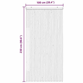 Insectengordijn Chenille Grijs en zwart 100 x 230 cm 100% PP 6