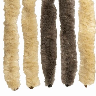 Insectengordijn Chenille Donkerbruin, Beige 100 x 200 cm 5