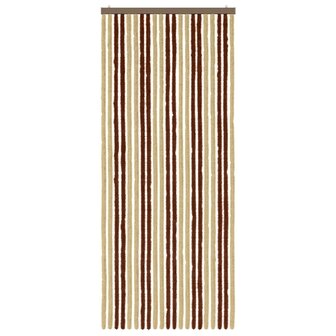 Insectengordijn Chenille Bruin en beige 90 x 220 cm 100% PP 3
