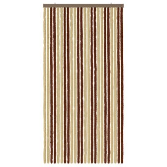 Insectengordijn Chenille Bruin en beige 100 x 200 cm 100% PP 3