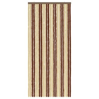 Insectengordijn Chenille Bruin en beige 100 x 220 cm 100% PP 3