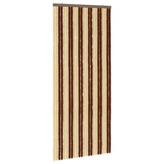 Insectengordijn Chenille Bruin en beige 100 x 230 cm 100% PP 2