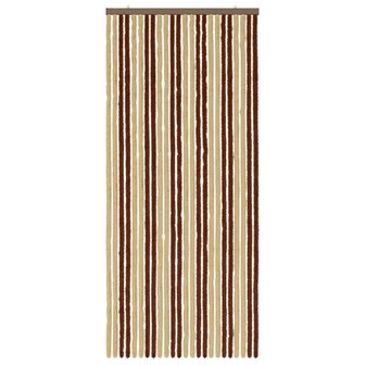 Insectengordijn Chenille Bruin en beige 100 x 230 cm 100% PP 3