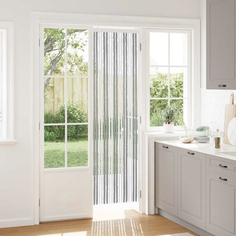 Insectengordijn Chenille Grijs en Wit 56 x 200 cm 100% PP 1