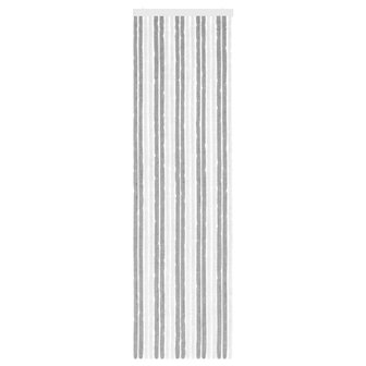 Insectengordijn Chenille Grijs en Wit 56 x 200 cm 100% PP 3