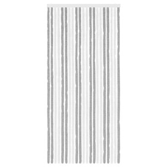 Insectengordijn Chenille Grijs en Wit 90 x 200 cm 100% PP 3